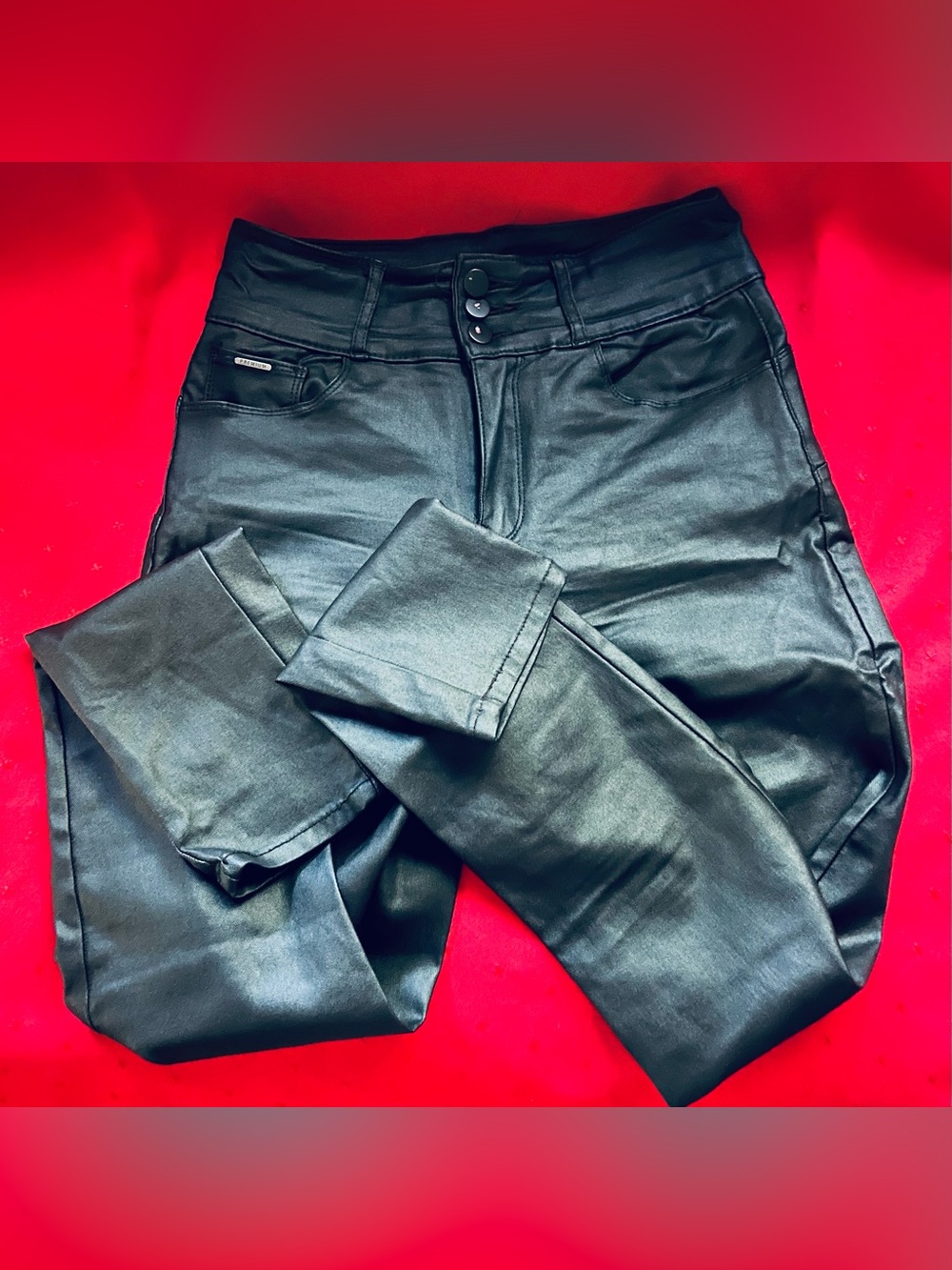 Black Faux Leather pants